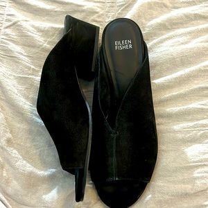 Eileen Fisher black slip on shoes